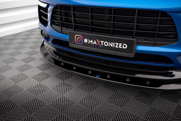 Maxton Front Splitter V.1 Porsche Macan Mk1 - Gloss Black