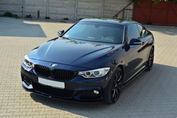 Maxton Front Splitter V.1 For BMW 4 F32 M-Pack - Gloss Black