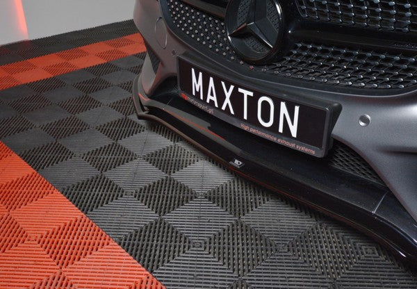 Maxton Front Splitter V.1 Mercedes- Benz C-Class W205 Coupe Amg-Line - Gloss Black
