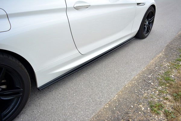 Maxton Side Skirts Diffusers For BMW 6 F13 M-Pack - Gloss Black