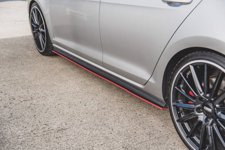 Maxton Racing Durability Side Skirts Diffusers VW Golf 7 Gti - Black