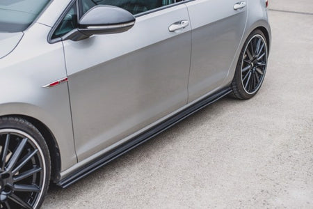 Maxton Racing Durability Side Skirts Diffusers VW Golf 7 Gti - Black