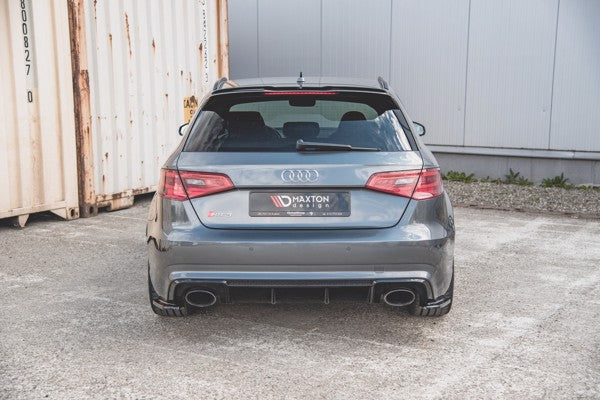 Maxton Rear Side Splitters V.1 Audi RS3 8V Sportback - Gloss Black