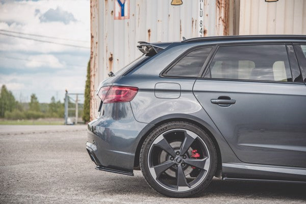 Maxton Rear Side Splitters V.1 Audi RS3 8V Sportback - Gloss Black