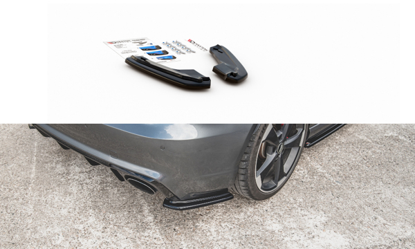 Maxton Rear Side Splitters V.1 Audi RS3 8V Sportback - Gloss Black