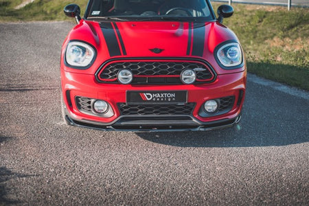 Maxton Front Splitter V.2 Mini Countryman Mk2 F60 Jcw - Gloss Black