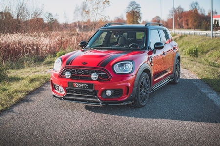 Maxton Front Splitter V.2 Mini Countryman Mk2 F60 Jcw - Gloss Black