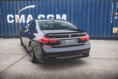 Maxton Central Rear Splitter For BMW 7 M-Pack G11 - Gloss Black