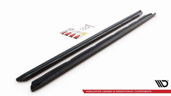 Maxton Side Skirts Diffusers Peugeot 508 Gt Mk1 Facelift - Gloss Black