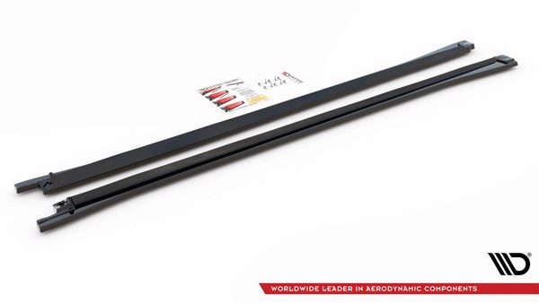 Maxton Side Skirts Diffusers Volkswagen Touareg R-Line Mk3 - Gloss Black