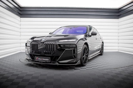 Maxton Front Splitter V.2 BMW 7 M-Pack / M760E G70 - Gloss Black