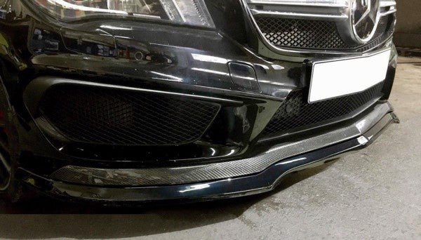 Maxton Front Splitter V.1 Mercedes Cla 45 Amg C117 (Preface) - Gloss Black
