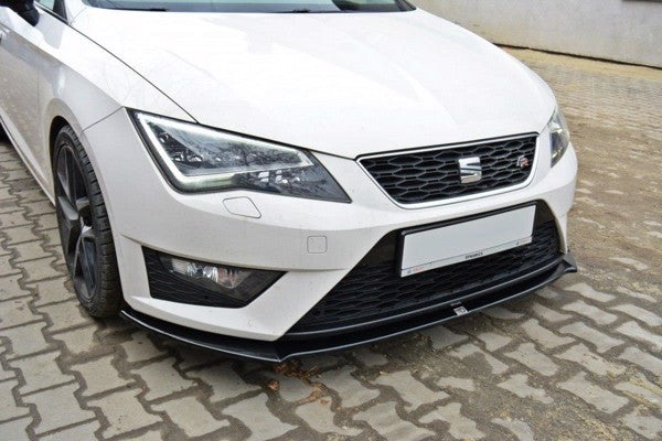 Maxton Front Splitter Seat Leon Iii Cupra / Fr - Gloss Black