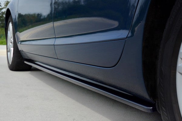 Maxton Side Skirts Diffusers Audi A6 C6 S-Line (Preface/Facelift) - Gloss Black
