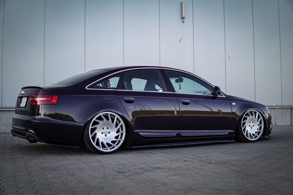 Maxton Side Skirts Diffusers Audi A6 C6 S-Line (Preface/Facelift) - Gloss Black