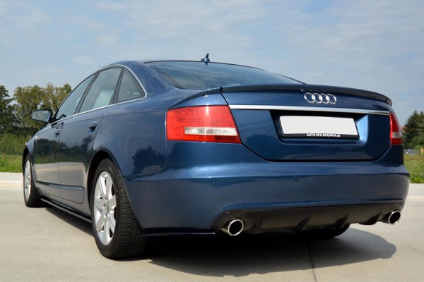 Maxton Side Skirts Diffusers Audi A6 C6 S-Line (Preface/Facelift) - Gloss Black