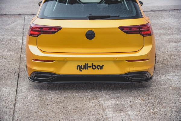Maxton Central Rear Splitter VW Golf 8 - Gloss Black