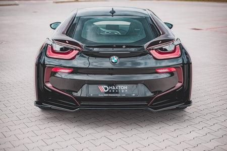 Maxton Central Rear Splitter BMW I8 - Gloss Black