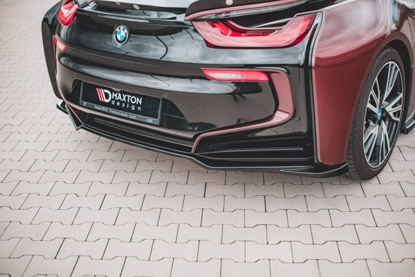 Maxton Central Rear Splitter BMW I8 - Gloss Black