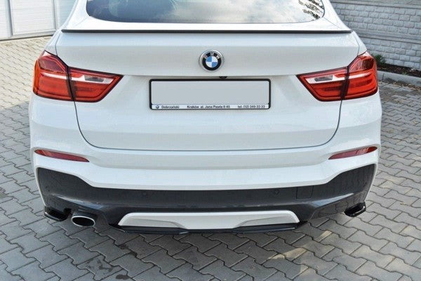 Maxton Rear Side Splitters For BMW X4 M-Pack - Gloss Black