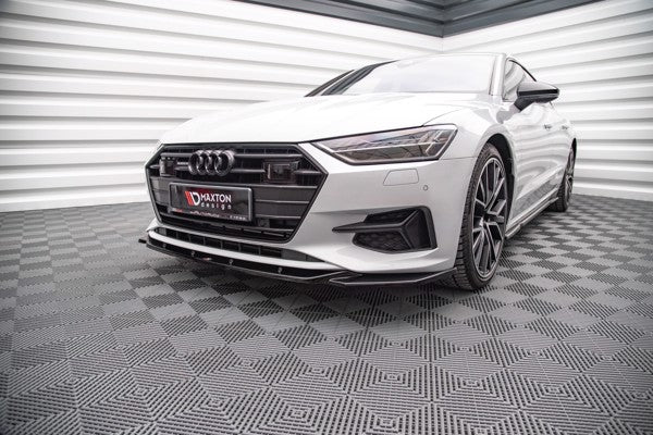 Maxton Front Splitter V.1 Audi A7 C8 - Gloss Black