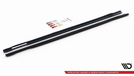 Maxton Side Skirts Diffusers V.3 BMW 4 M-Pack G22 - Gloss Black
