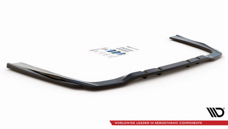 Maxton Central Rear Splitter (With Vertical Bars) Mercedes-Amg Cls 53 C257 - Gloss Black