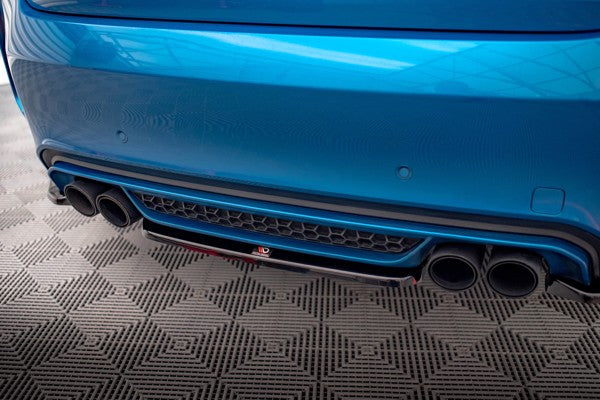 Maxton Central Rear Splitter For BMW X6 M F86 - Gloss Black