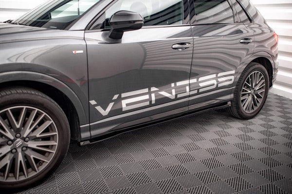 Maxton Side Skirts Diffusers Audi Q3 S-Line F3 - Gloss Black