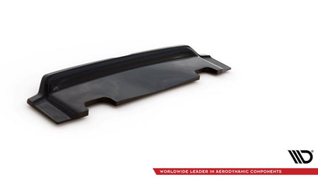 Maxton Central Rear Splitter (With Vertical Bars) V.2 Volvo V90 Mk2 - Gloss Black