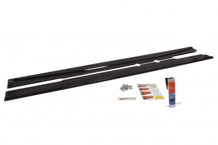 Maxton Side Skirts Diffusers Mercedes C219 - Gloss Black