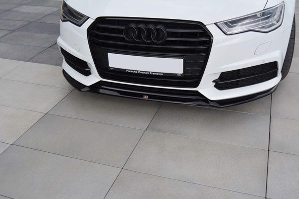 Maxton Front Splitter V.1 Audi A6 C7 S-Line/ S6 C7 Facelift - Gloss Black