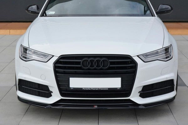 Maxton Front Splitter V.1 Audi A6 C7 S-Line/ S6 C7 Facelift - Gloss Black