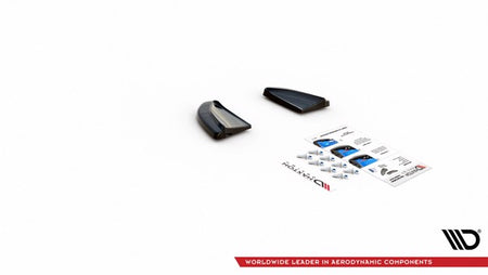 Maxton Rear Side Splitters Fiat 500 Abarth Mk1 Facelift - Gloss Black