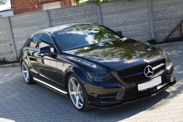 Maxton Front Splitter Mercedes Cls C218 Amg Line - Gloss Black