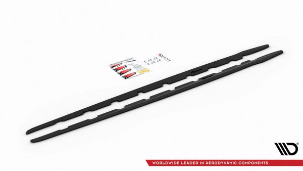 Maxton Side Skirts Diffusers V.2 For BMW 1 F40 M-Pack/ M135I  - Gloss Black