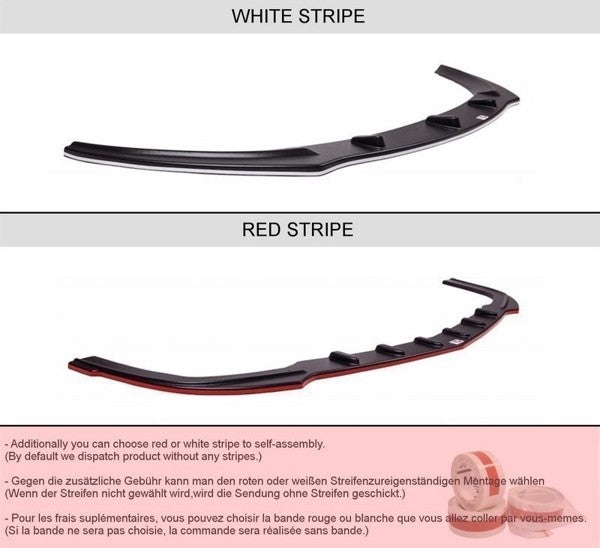 Maxton Central Rear Splitter Audi A6 C7 S-Line Avant - Gloss Black