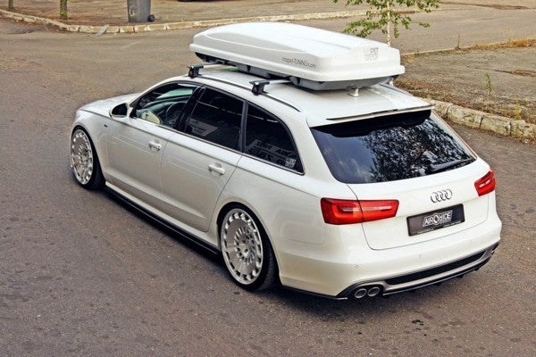 Maxton Central Rear Splitter Audi A6 C7 S-Line Avant - Gloss Black