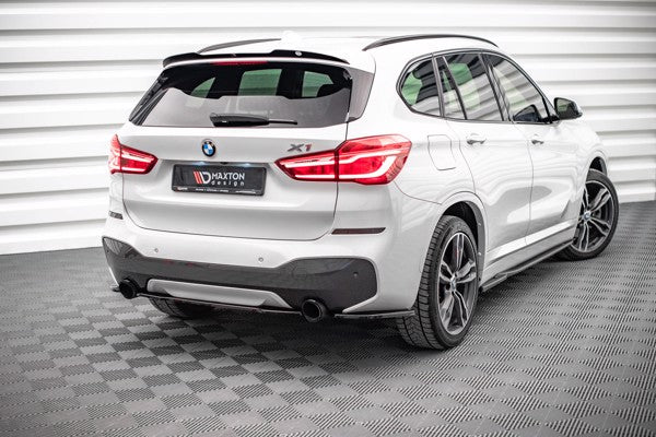 Maxton Rear Side Splitters BMW X1 M-Pack F48 - Gloss Black