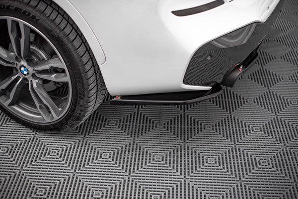 Maxton Rear Side Splitters BMW X1 M-Pack F48 - Gloss Black