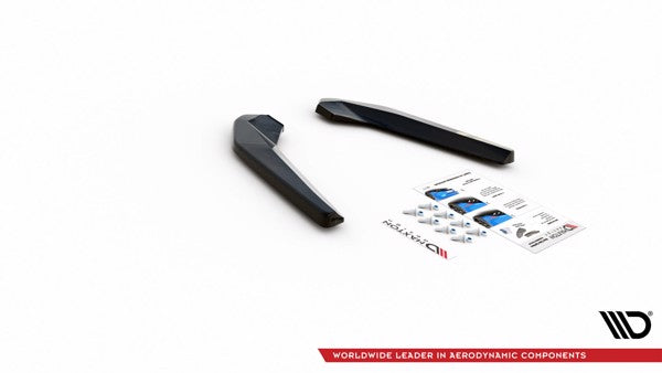 Maxton Rear Side Splitters BMW X1 M-Pack F48 - Gloss Black