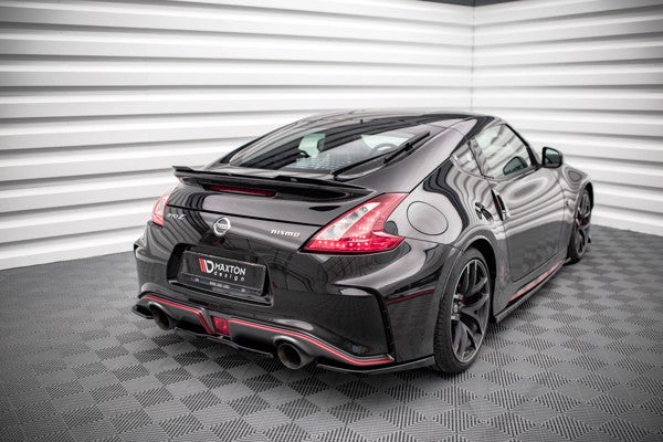 Maxton Central Rear Splitter For Nissan 370Z Nismo Facelift - Gloss Black