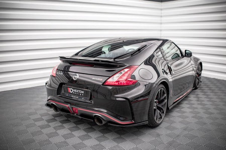 Maxton Central Rear Splitter For Nissan 370Z Nismo Facelift - Gloss Black