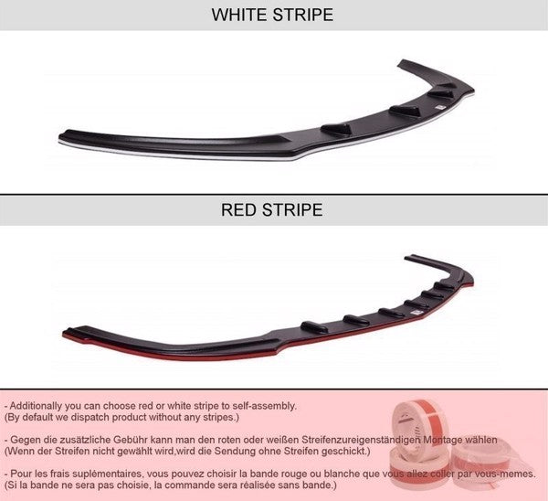 Maxton Front Splitter Mercedes Slk R170 For Amg 204 Bumper - Gloss Black