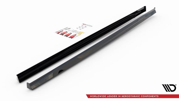Maxton Side Skirts Diffusers V.3 Volkswagen Golf 8 Gti - Gloss Black