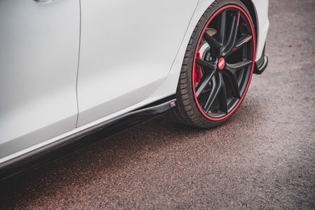 Maxton Side Skirts Diffusers V.3 Volkswagen Golf 8 Gti - Gloss Black