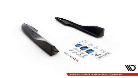 Maxton Rear Side Splitters Dodge Challenger Rt Mk3 Facelift - Gloss Black