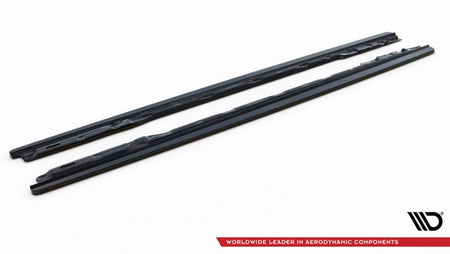 Maxton Side Skirts Diffusers Audi S4 / A4 S-Line B9 - Gloss Black