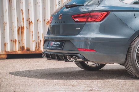 Maxton Rear Valance V.3 Seat Leon Cupra St Mk3 Fl - Gloss Black