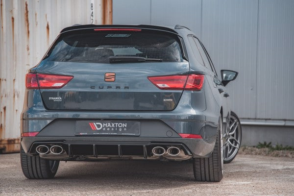 Maxton Rear Valance V.3 Seat Leon Cupra St Mk3 Fl - Gloss Black